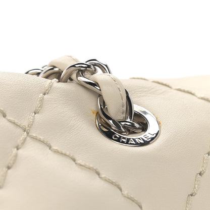Chanel Calfskin Stitched Large Expandable Flap Bag White 12 of 15