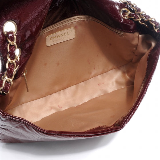 Chanel Vinyl Rock and Chain Medium Flap Bordeaux 5 of 9