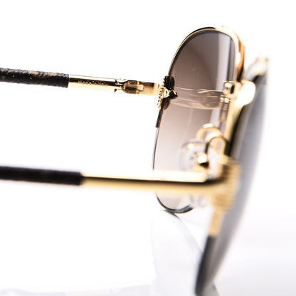 Louis Vuitton Monogram Petite Viola Pilote Aviator Sunglasses Z0571U Brown 5 of 7