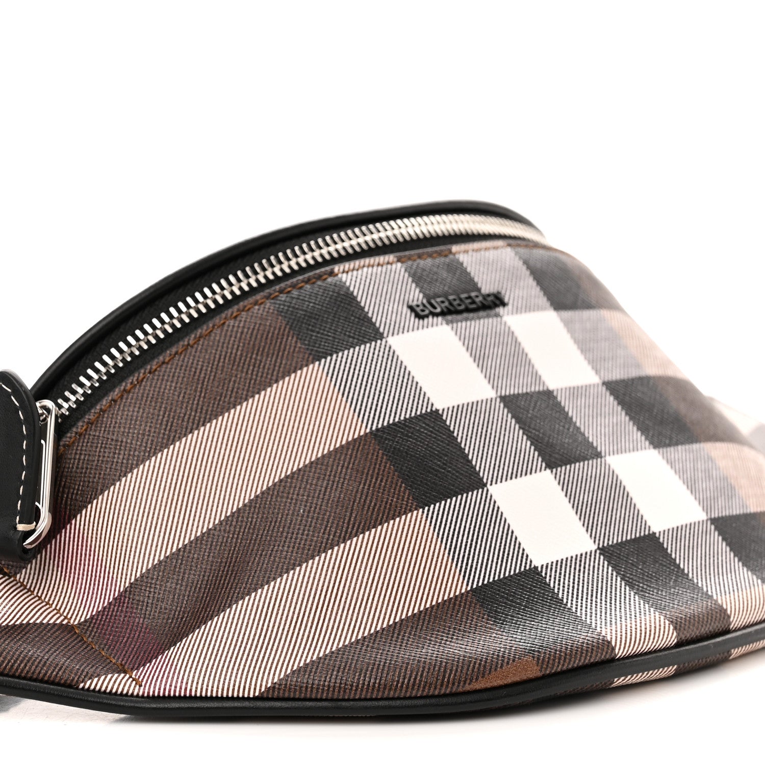 Burberry E-canvas Check Bum Bag Dark Birch Brown 7 of 8