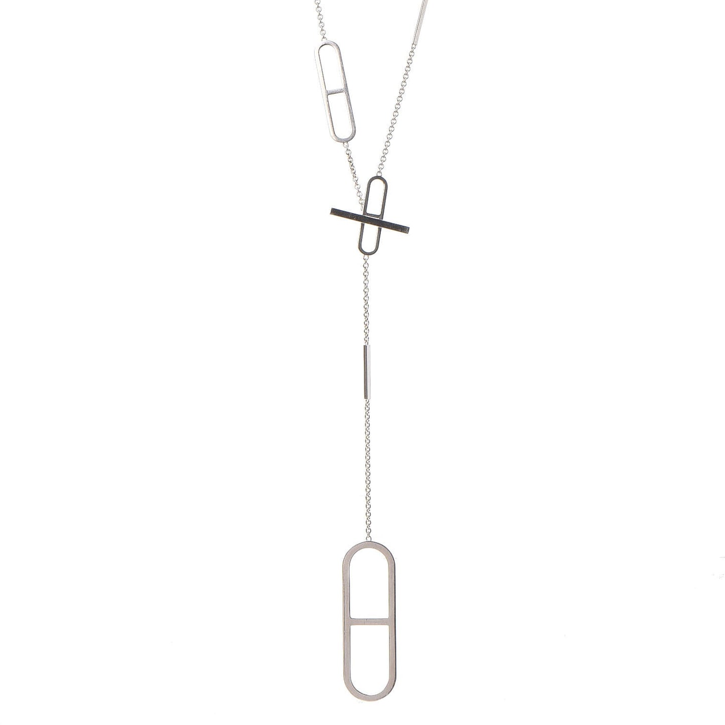 Sterling Silver Ever Chaine d'Ancre Long Lariat Necklace