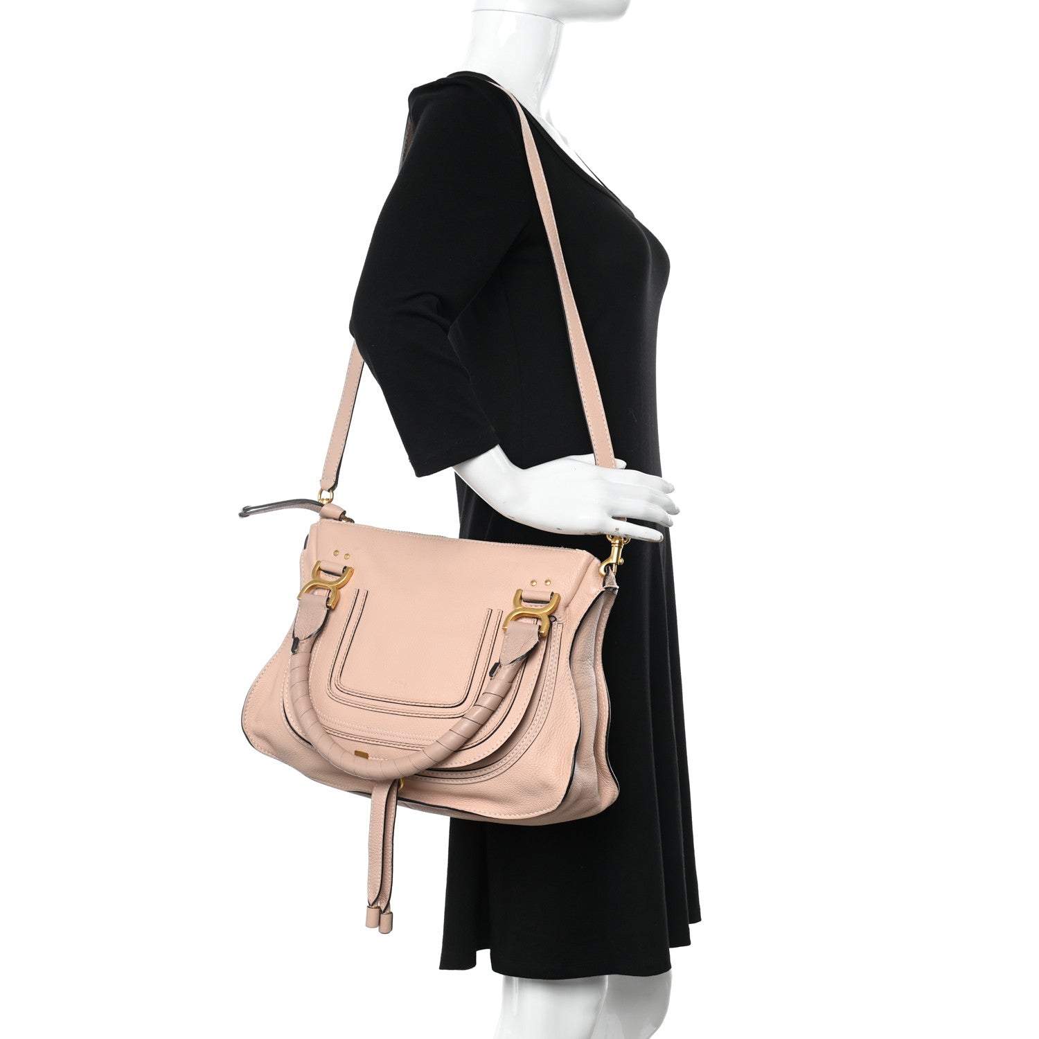 Chloe Calfskin Medium Marcie Satchel Blush Nude 2 of 11
