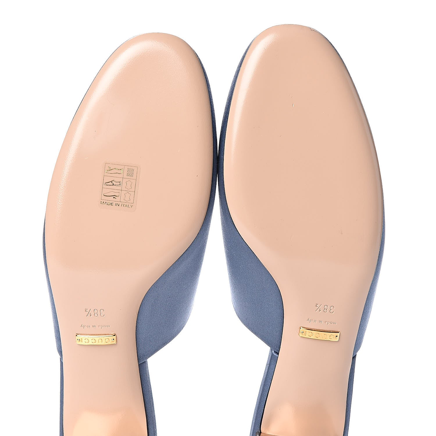 Gucci Silk Satin Crystal Embellished Bow Mules 38.5 Carta Zucchero 9 of 10