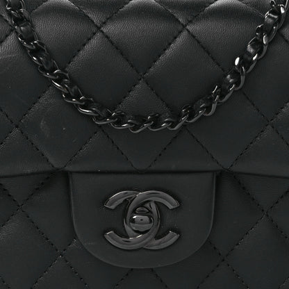 Chanel Lambskin Quilted Mini Top Handle Rectangular Flap So Black 8 of 12