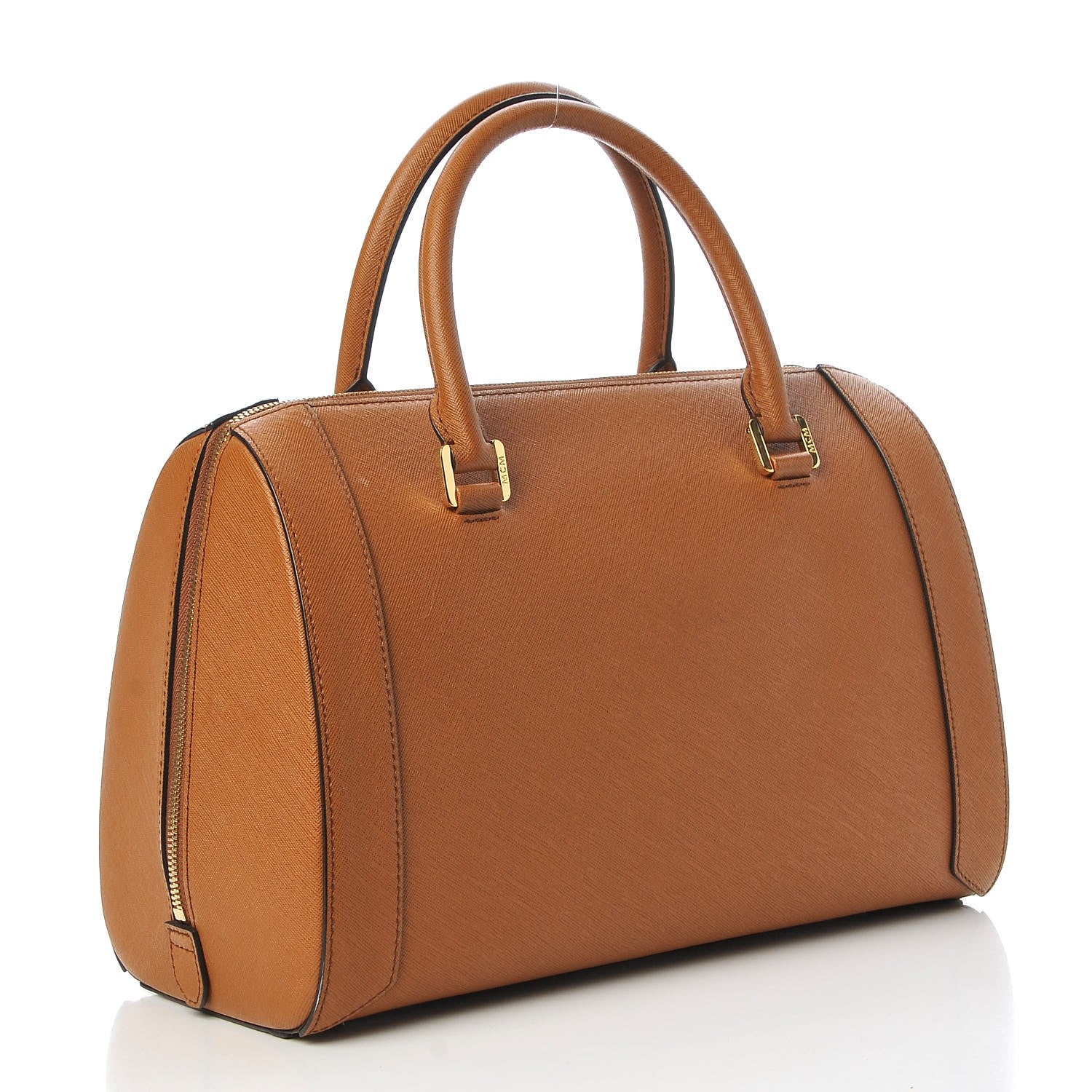 MCM Saffiano Sophia Bowler Bag Cognac 3 of 13