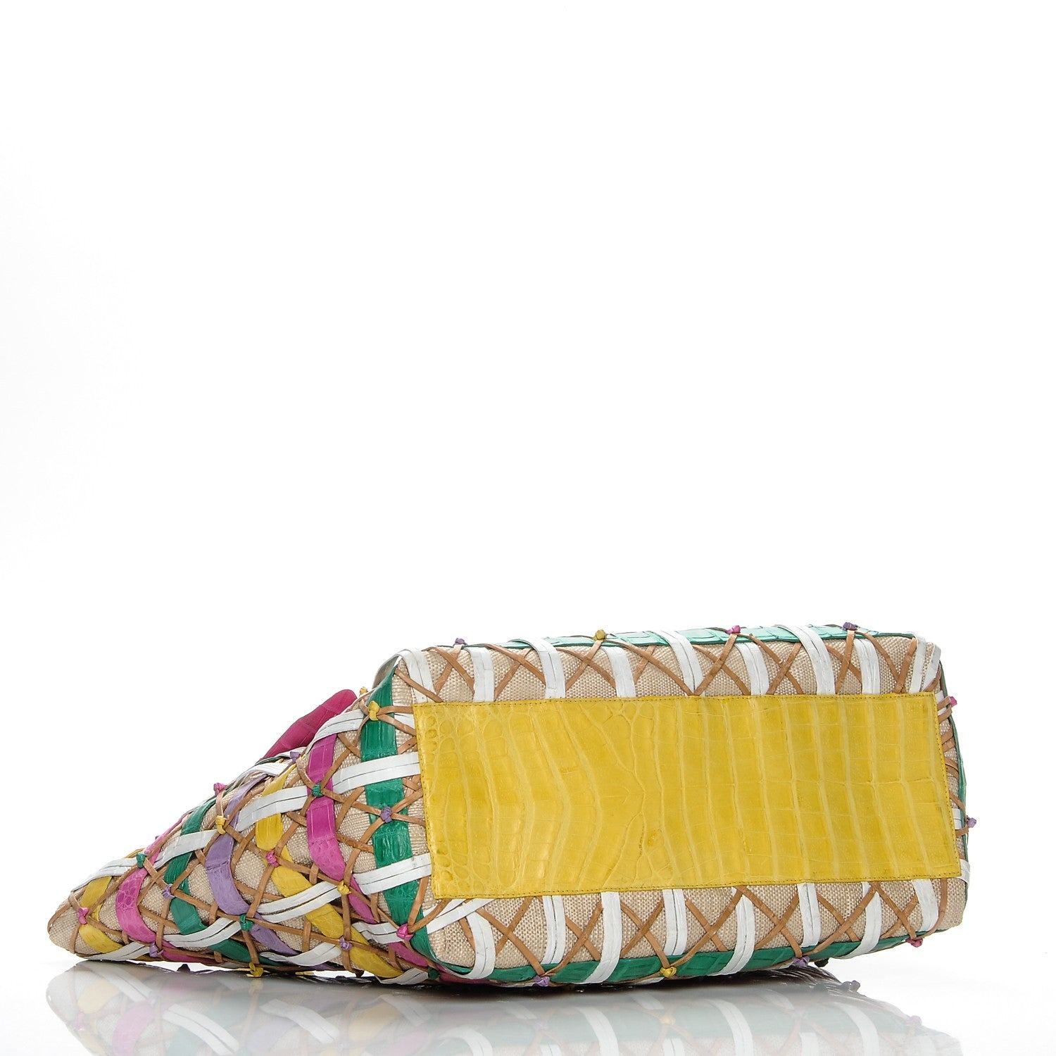 Nancy Gonzalez Crocodile Woven Tote Multicolor 4 of 8