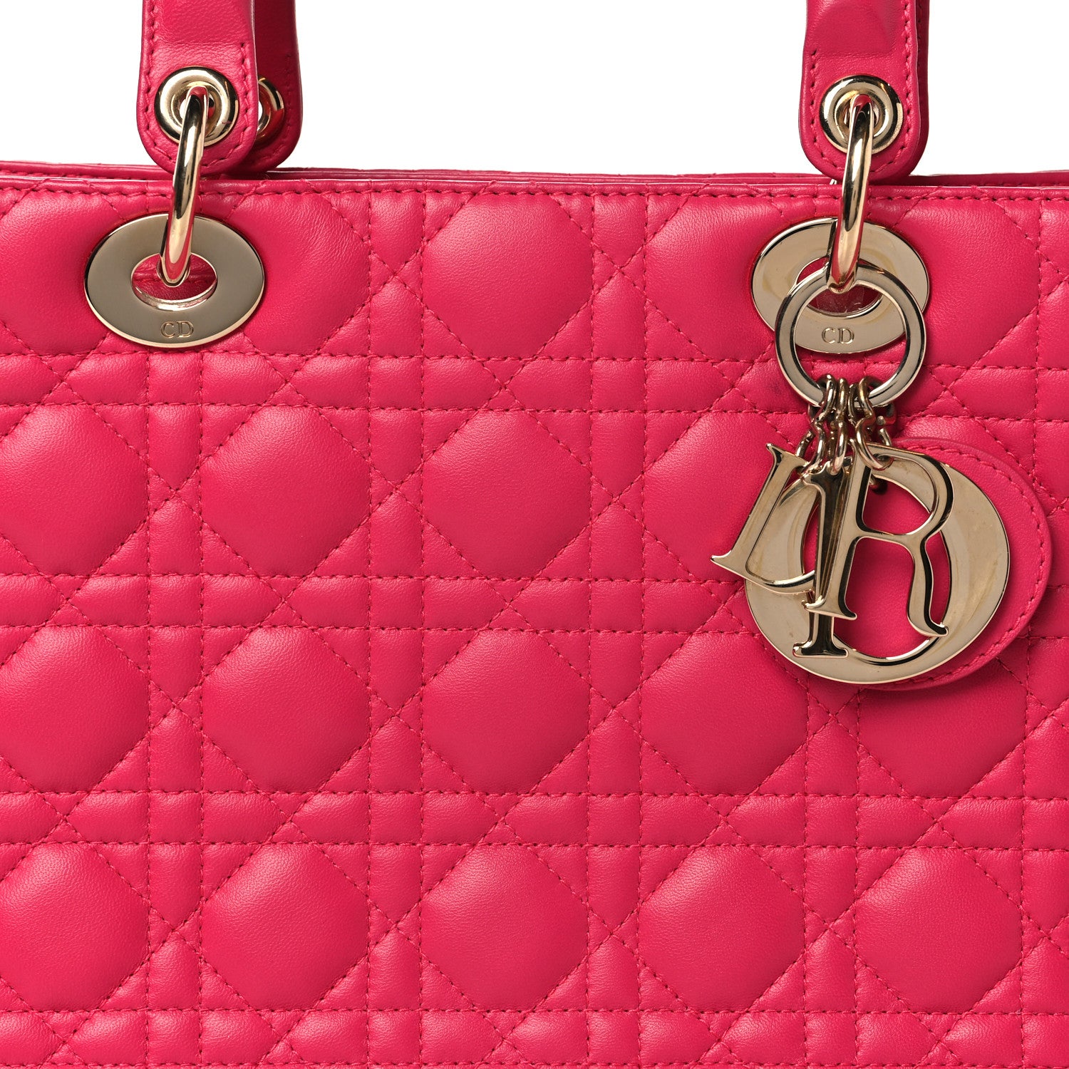 Christian Dior Lambskin Cannage Large Lady Dior Pink 8 of 15