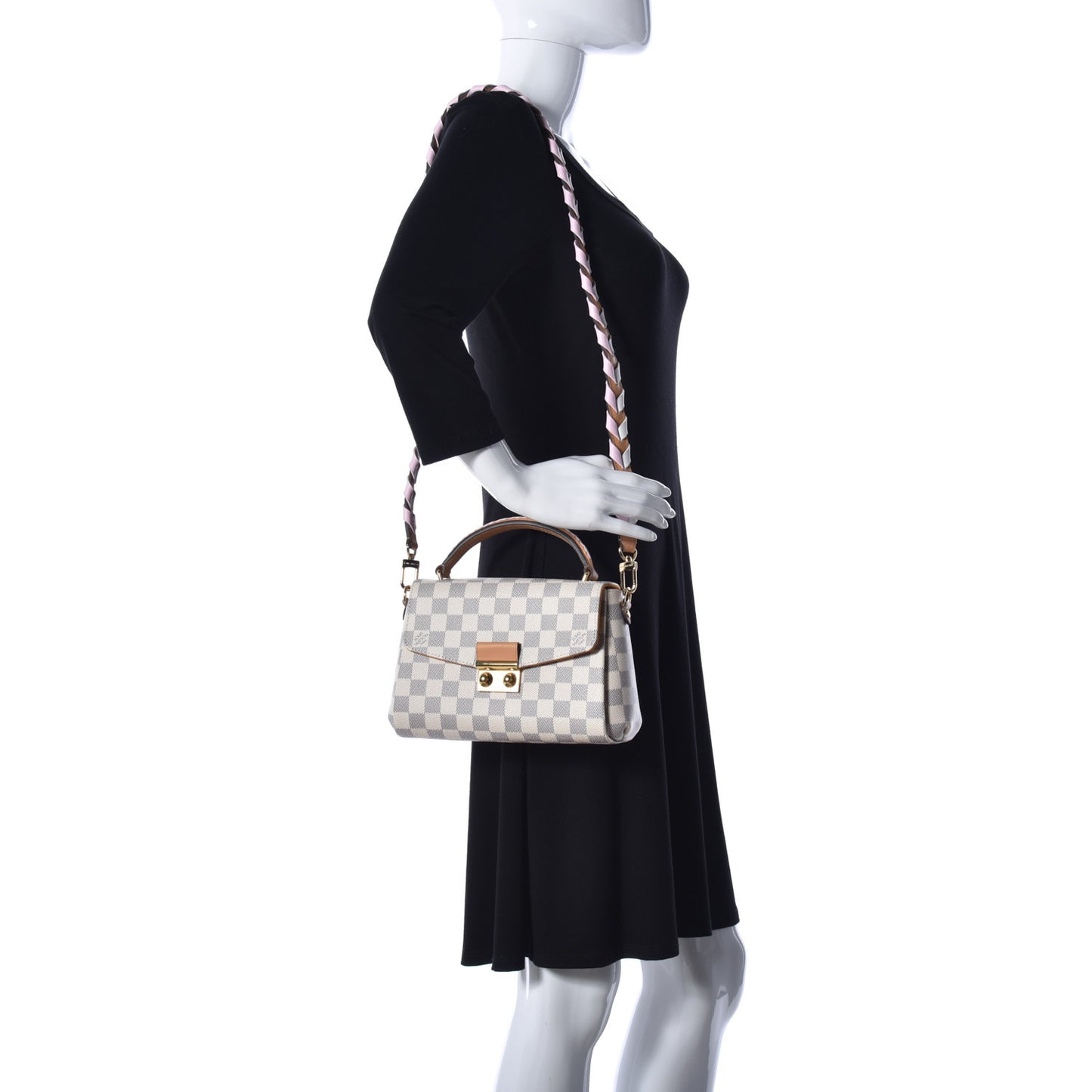 Damier Azur Braided Croisette Rose