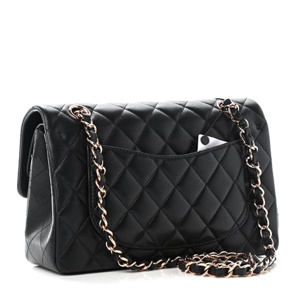 Chanel Lambskin Quilted Small Double Flap Black 2 of 8