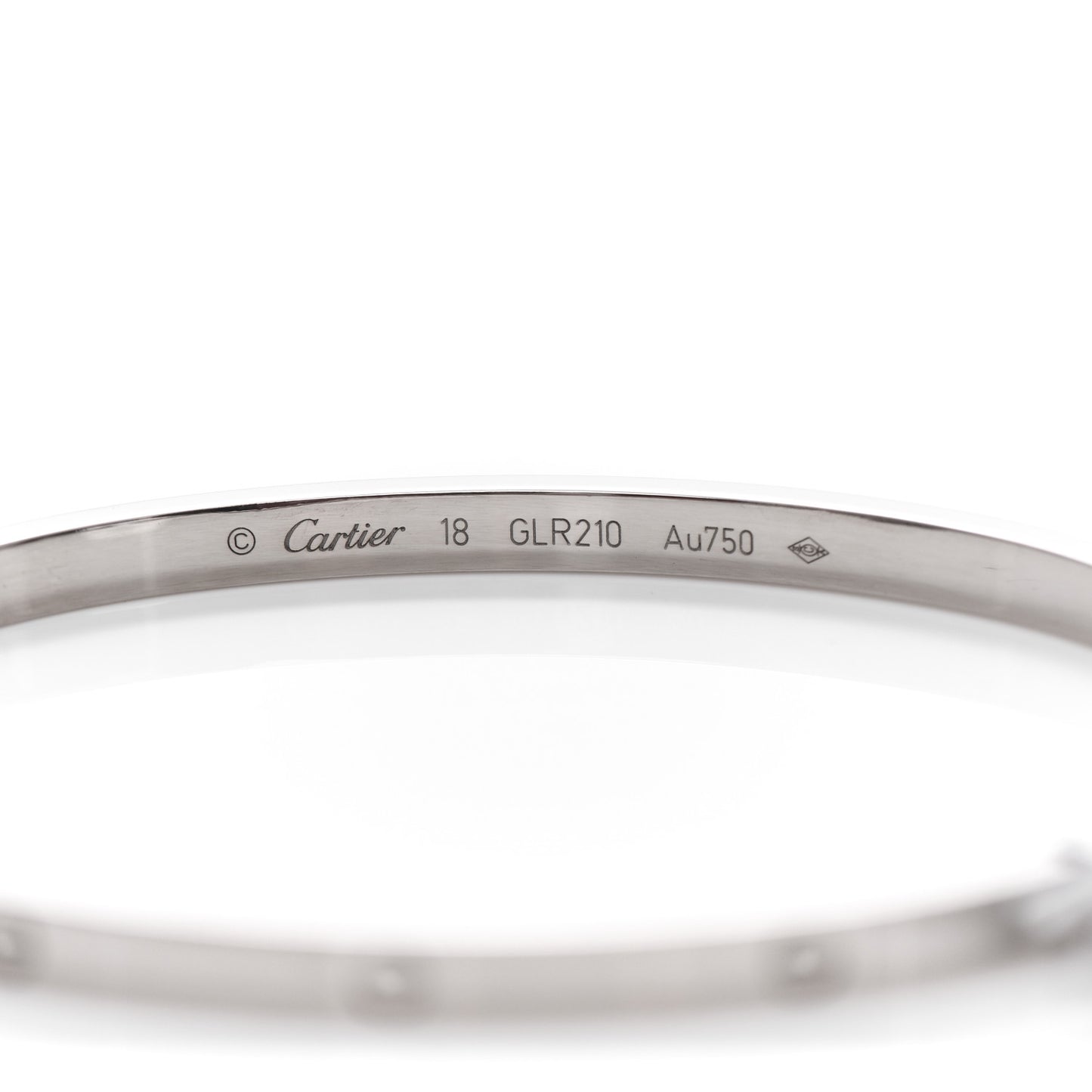 18K White Gold Small LOVE Bracelet 18