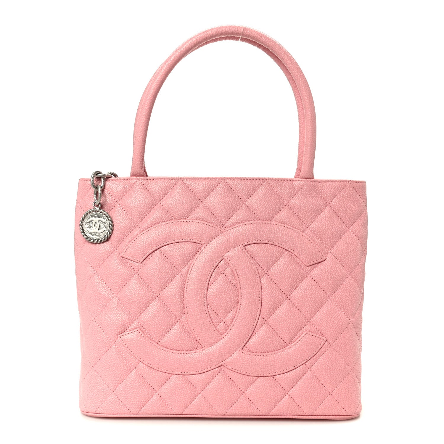 Chanel Caviar Medallion CC Tote Light Pink 1 of 9