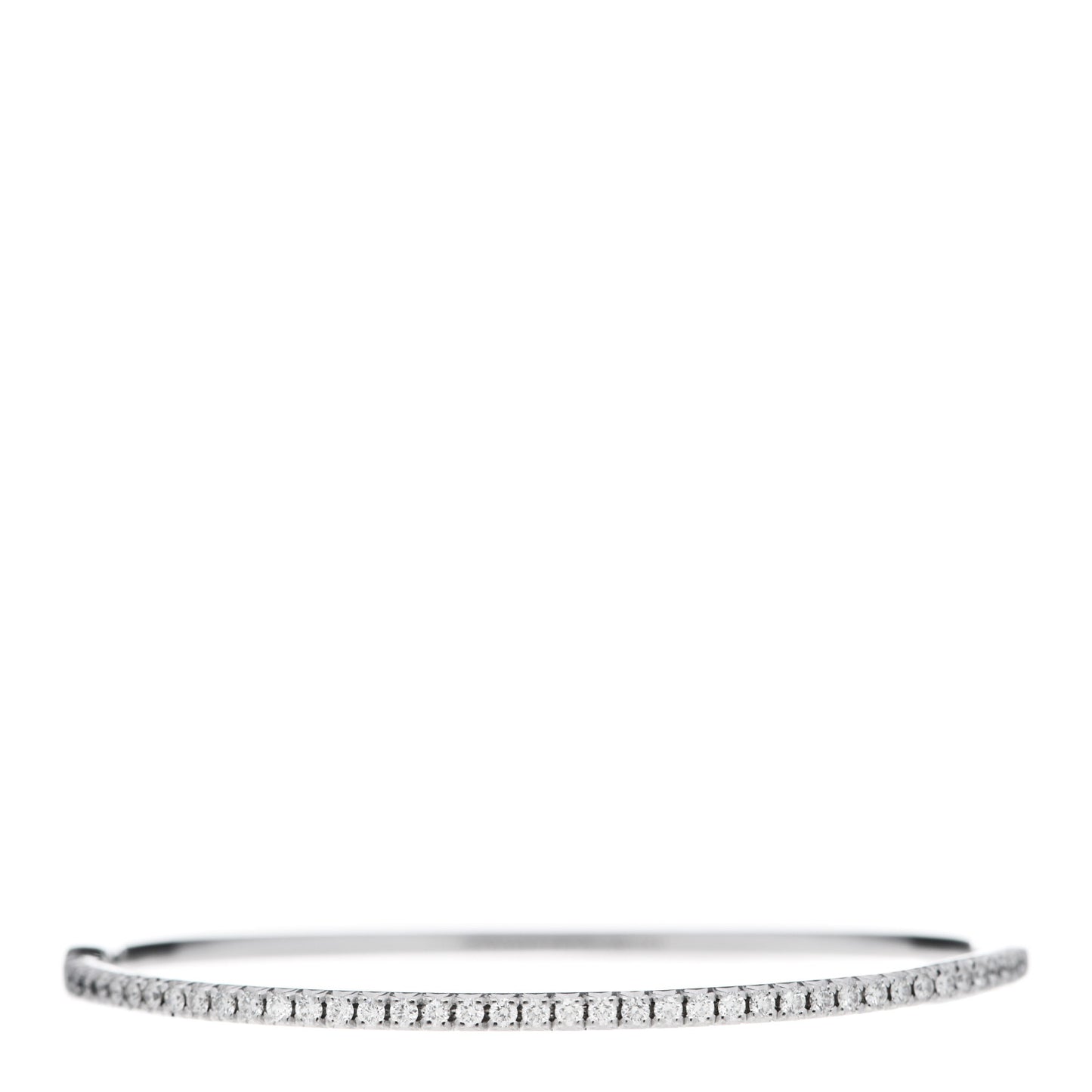 18K White Gold Diamond Metro Bangle Bracelet