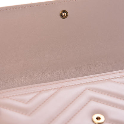 Gucci Calfskin Matelasse GG Marmont Continental Wallet Porcelain Rose 8 of 9