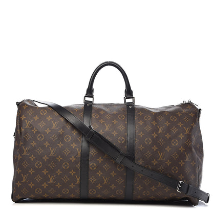 Louis Vuitton Monogram Macassar Keepall Bandouliere 55 1 of 10