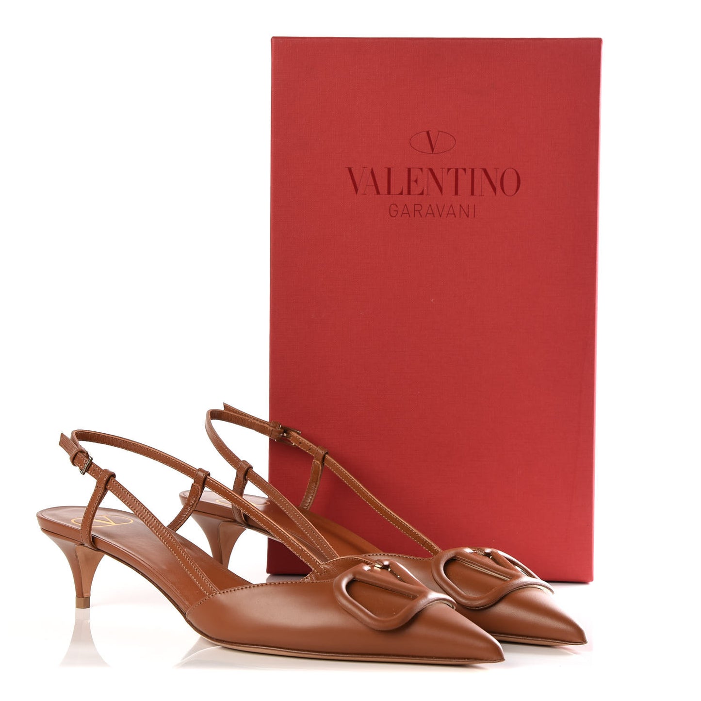 Calfskin Tonal Vlogo Slingback 40mm Pumps 39.5 Selleria