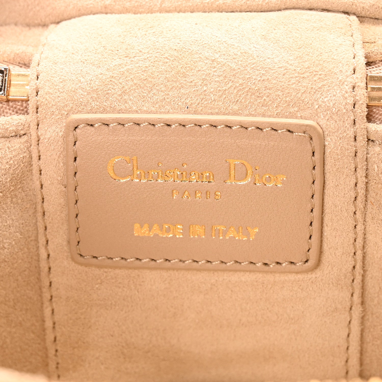 Christian Dior Lambskin Cannage Micro Lady Dior Vanity Case Beige 6 of 9