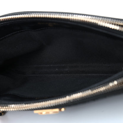 Chanel Caviar Chevron Small Boy Clutch With Chain Black 5 of 11