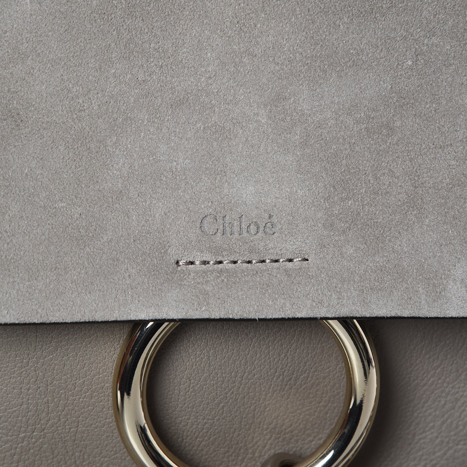 Chloe Suede Calfskin Small Faye Backpack Motty Grey 6 of 8