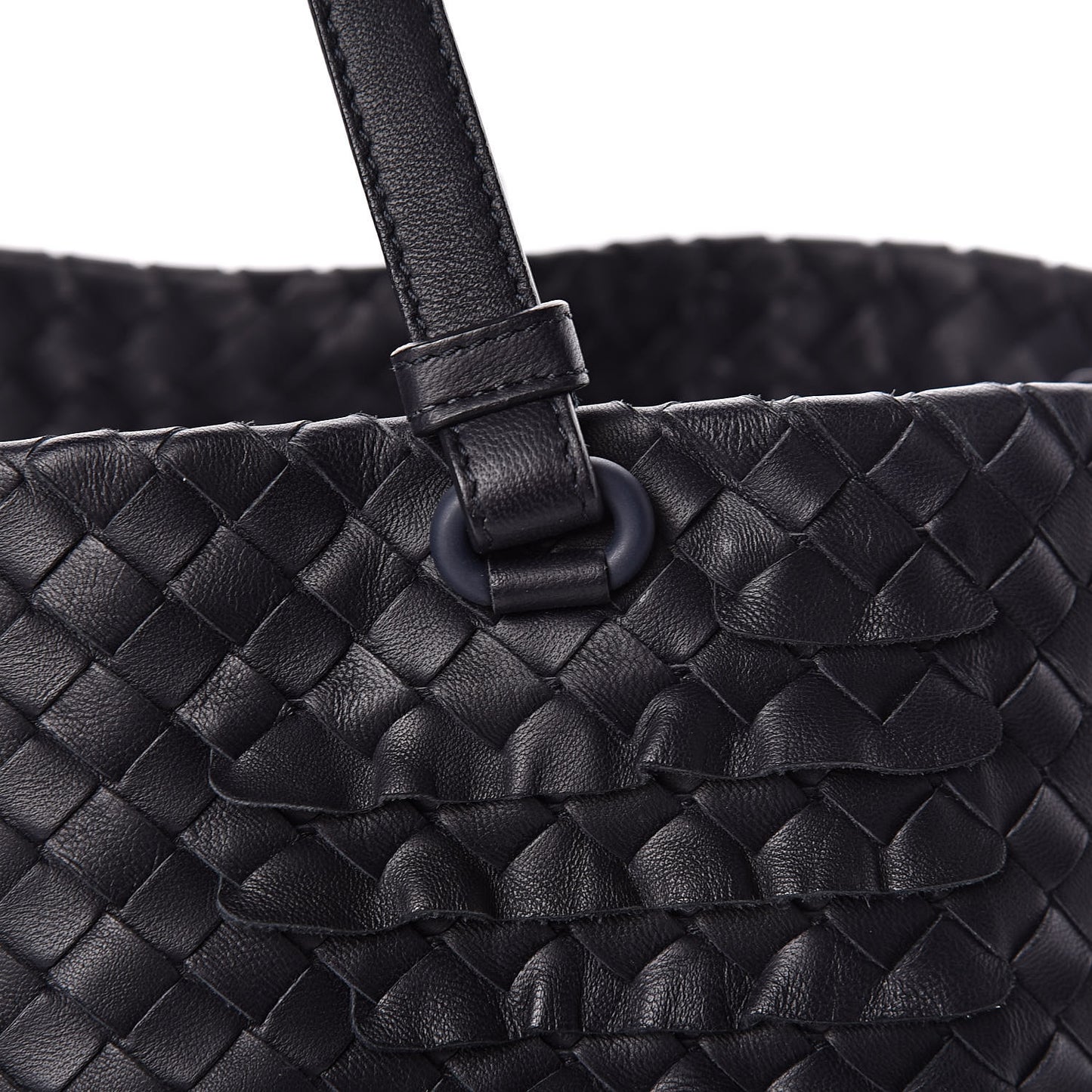 Nappa Intrecciato Ruffle Tote Ink