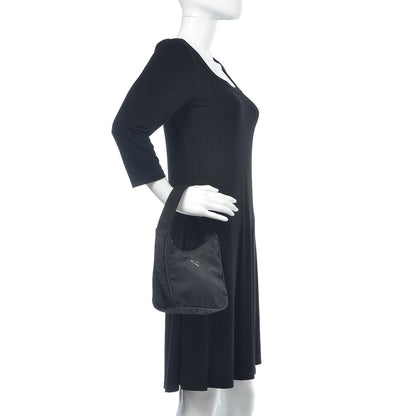 Prada Tessuto Nylon Hobo Black 2 of 16