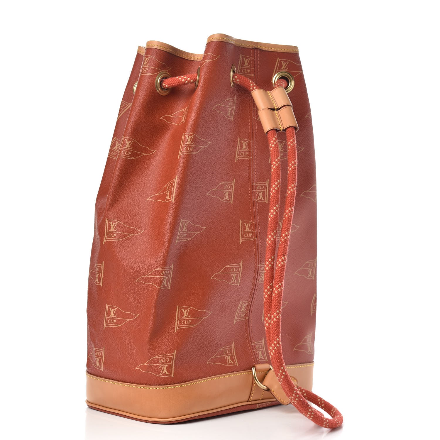 Louis Vuitton Canvas Americas Cup 1995 Saint Tropez Drawstring Bag Red 2 of 10