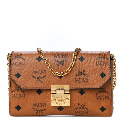 MCM Visetos Small Millie Crossbody Bag Cognac 1 of 19