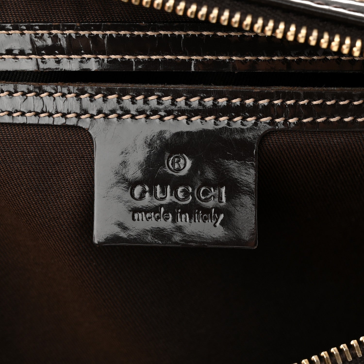Gucci Monogram Canvas Medium Joy Boston Dark Brown 6 of 11