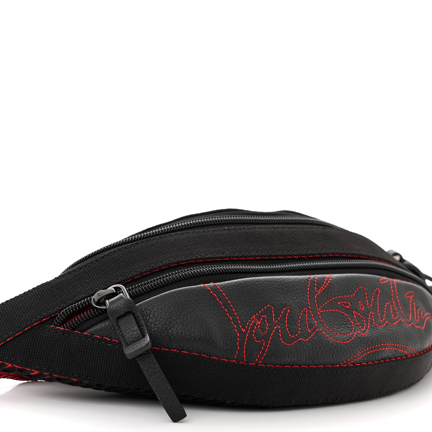 Christian Louboutin Calfskin Paris NYC Belt Bag Black 9 of 11
