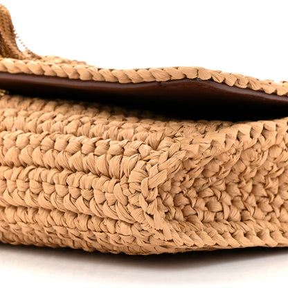 Saint Laurent Raffia Monogram Tassel Kate 99 Dark Nude 9 of 13