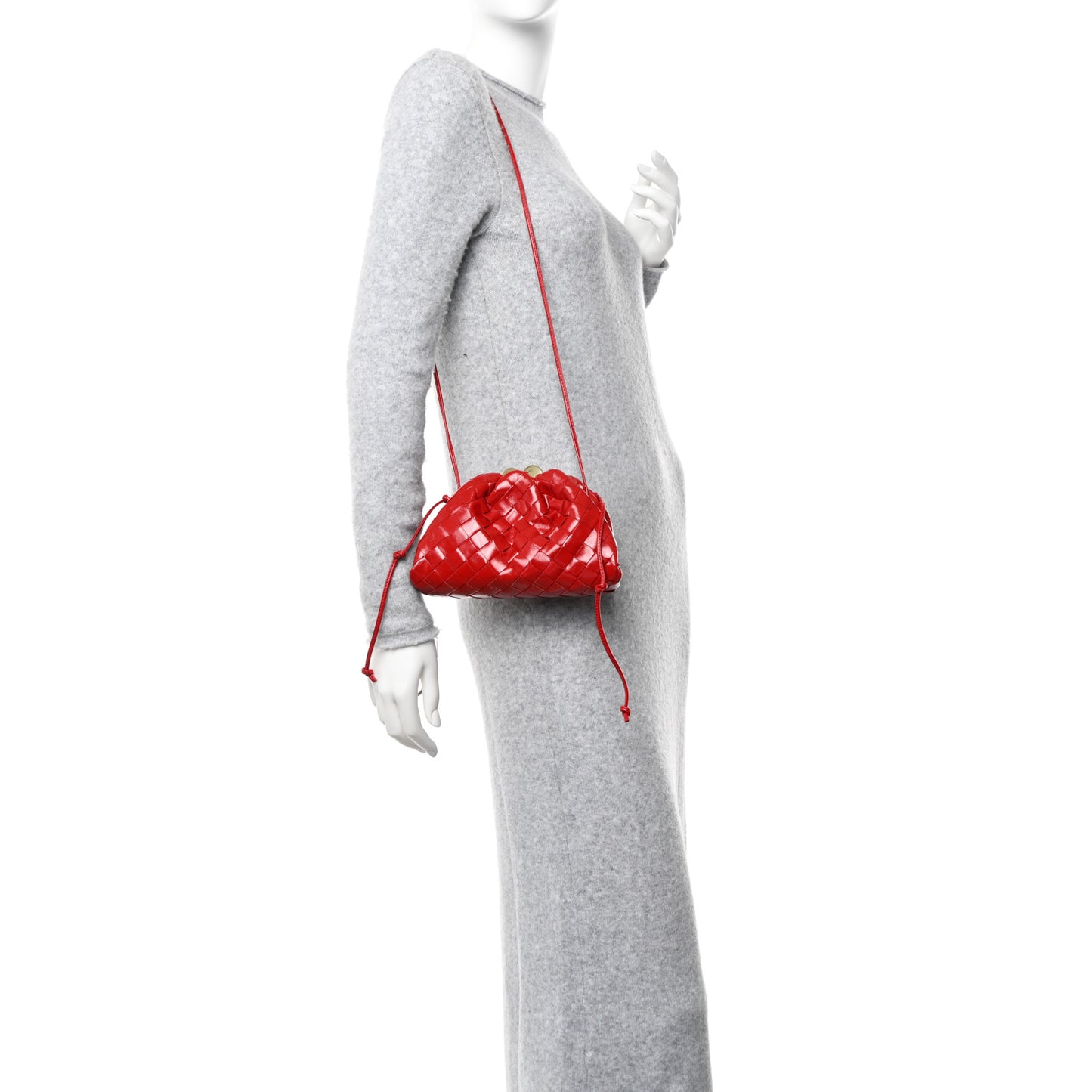 Patent Intrecciato The Mini Kiss Lock Pouch Candy Apple