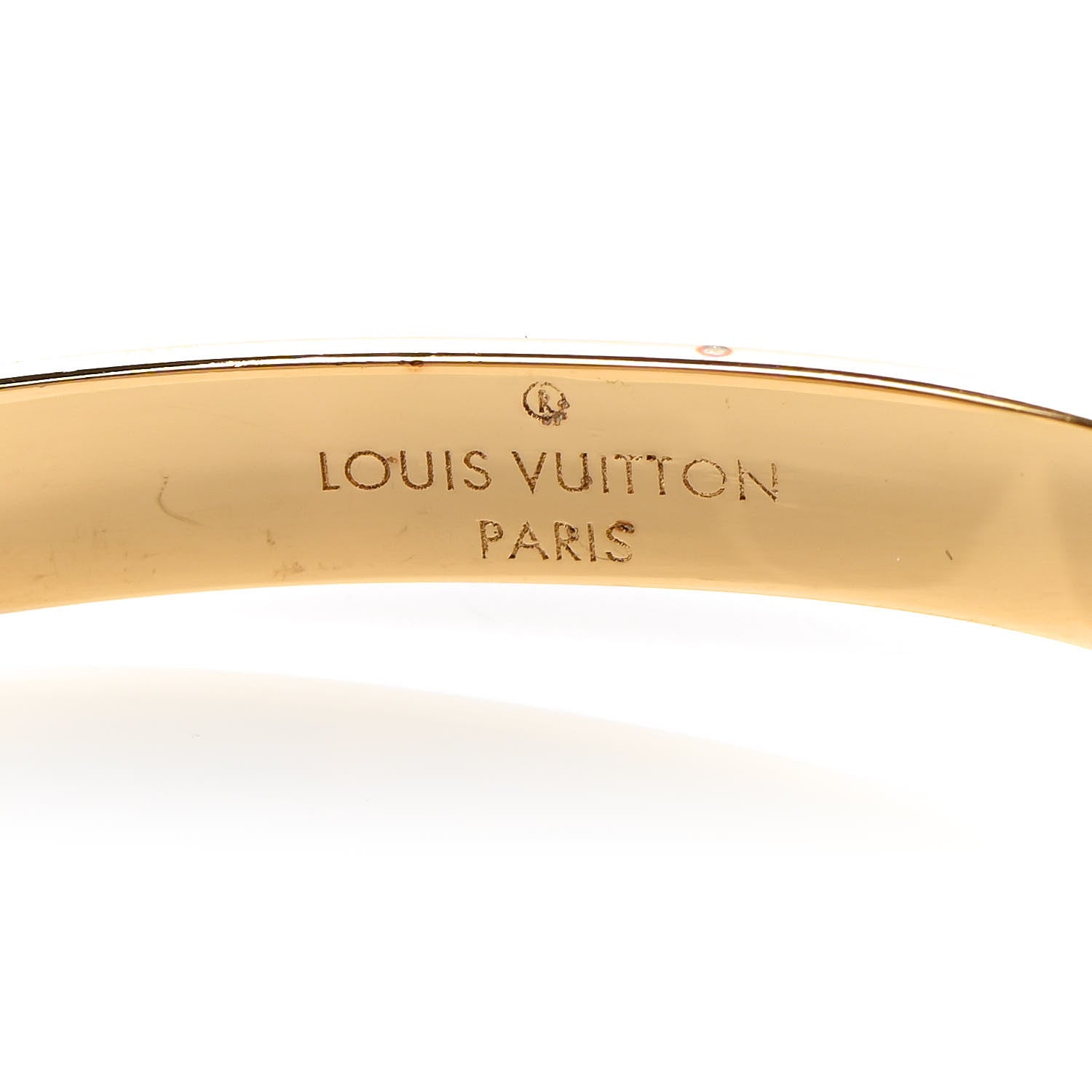 Louis Vuitton Metal Nanogram Hoop Earrings Gold 5 of 5