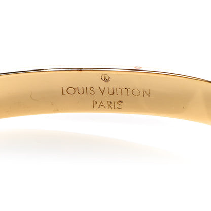 Louis Vuitton Metal Nanogram Hoop Earrings Gold 5 of 5