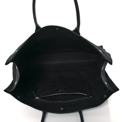 Saint Laurent Linen Calfskin Rive Gauche Tote Black 5 of 13