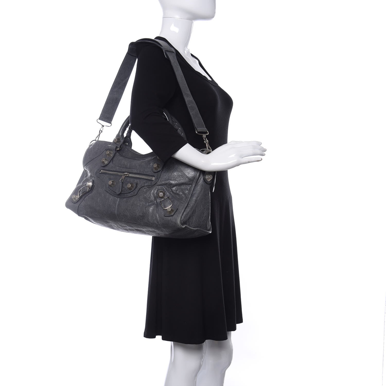 Balenciaga Agneau Giant 21 Silver Hardware Part Time Anthracite 2 of 10