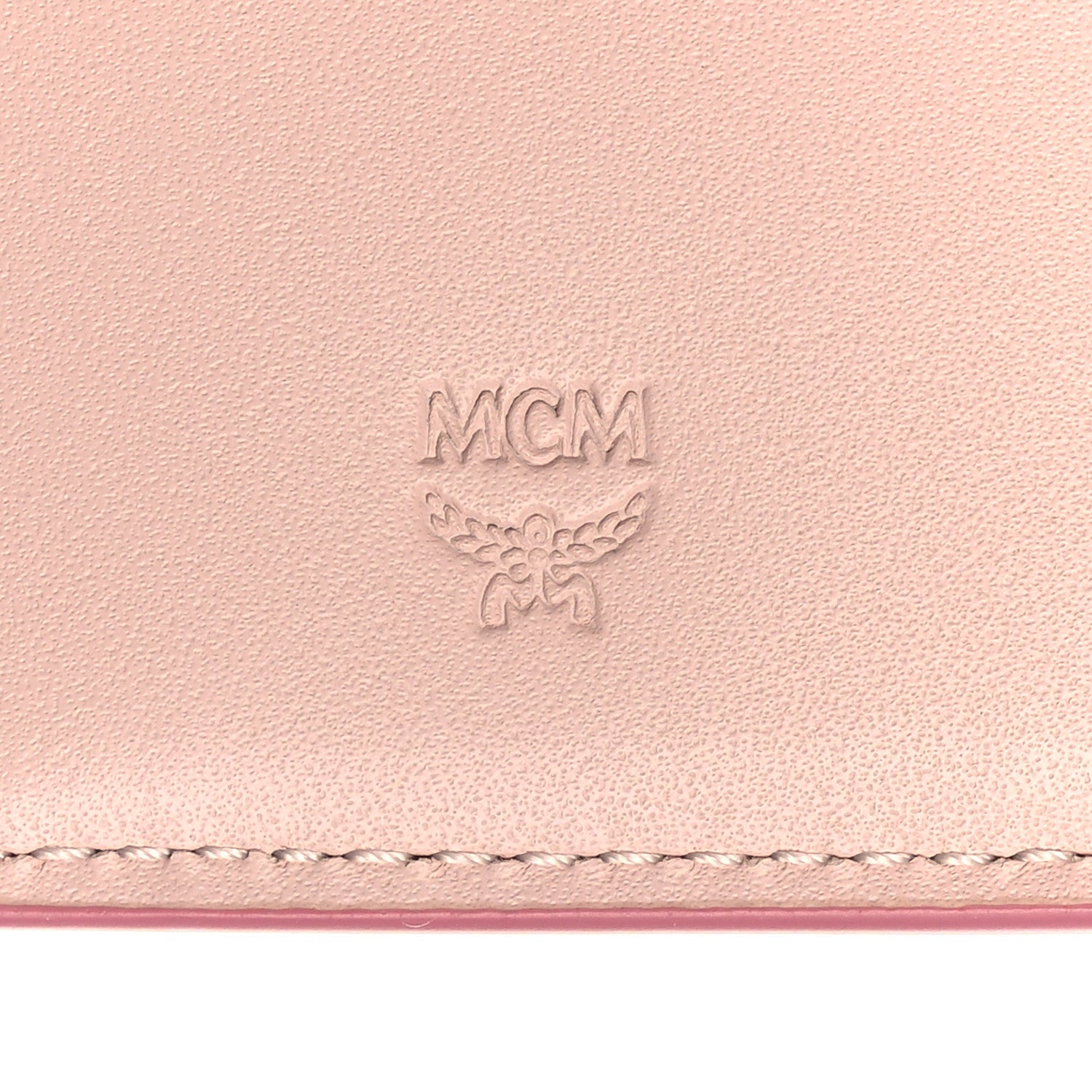 MCM Visetos Original Mini Chain Wallet Light Pink 7 of 11
