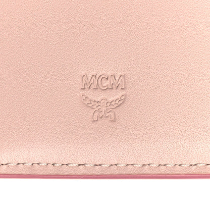 MCM Visetos Original Mini Chain Wallet Light Pink 7 of 11