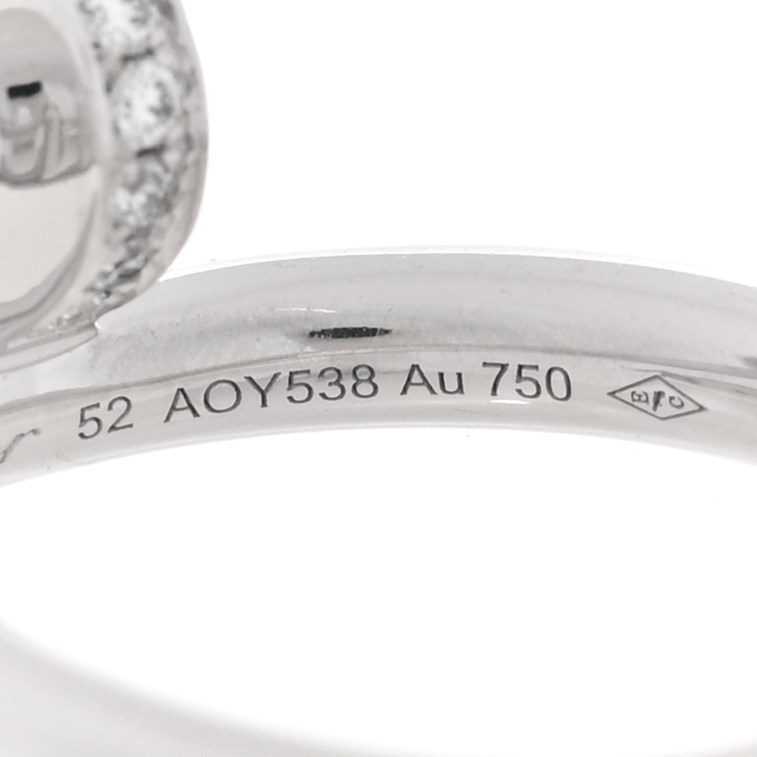 Cartier 18K White Gold Diamond Juste Un Clou Ring 52 6 5 of 6