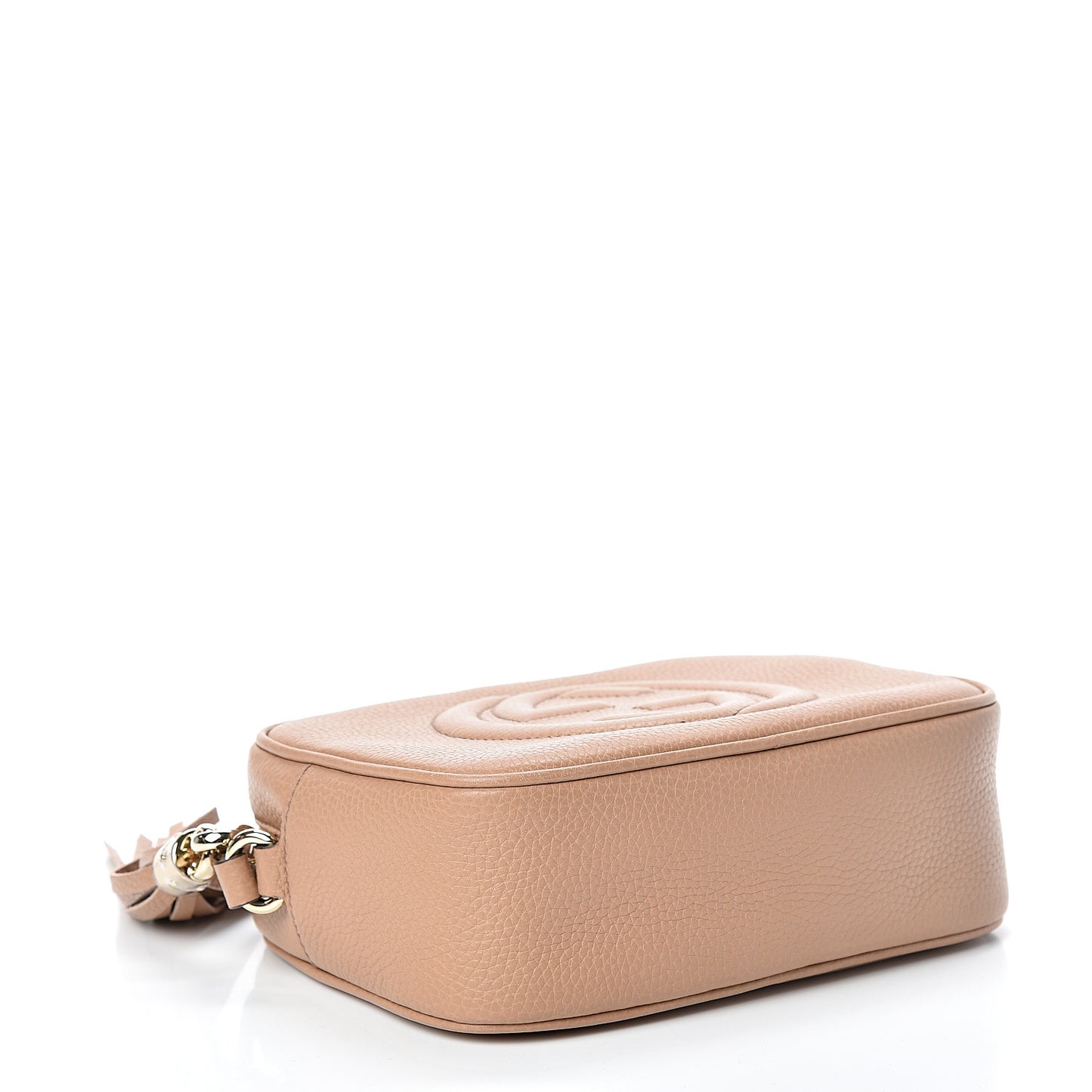 Pebbled Calfskin Small Soho Disco Bag Camelia