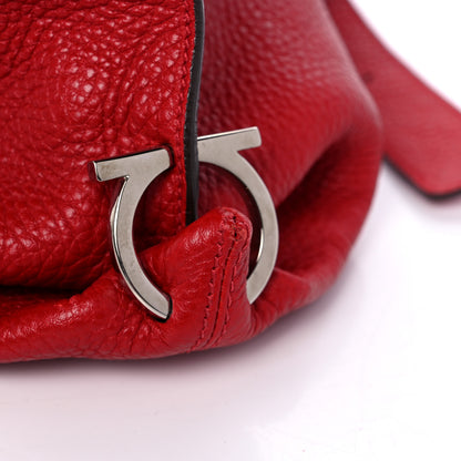 Salvatore Ferragamo Grained Calfskin Sofia Satchel Red 9 of 13