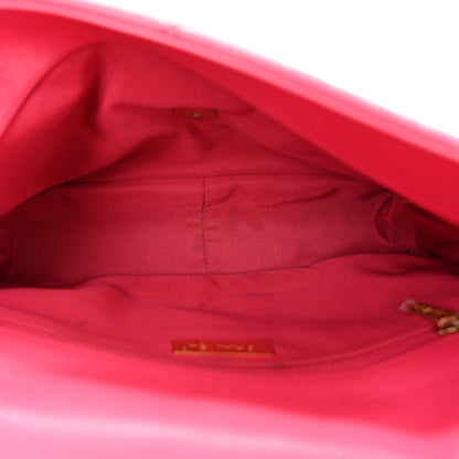 Chanel Goatskin Quilted Large Chanel 19 Flap Dark Pink 5 of 11