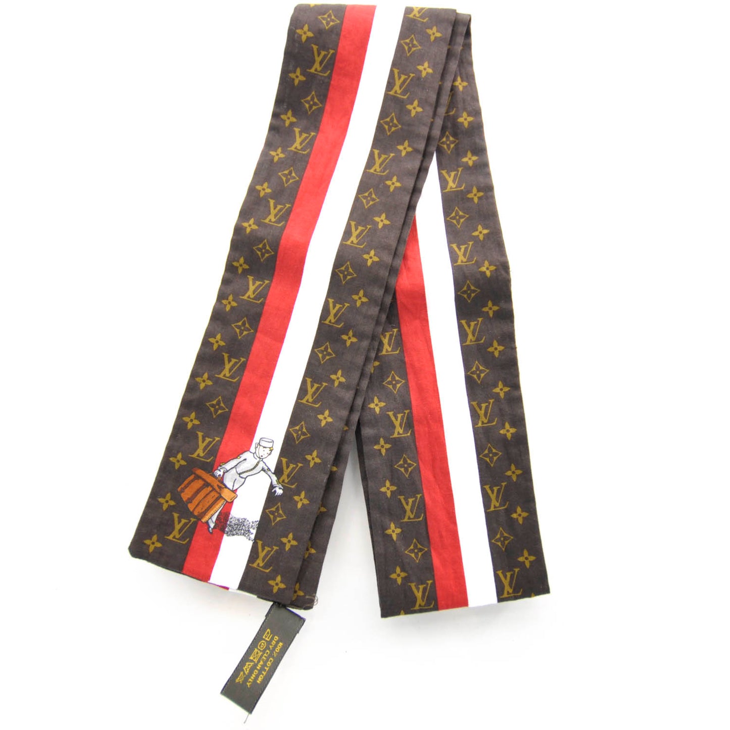 Cotton Monogram Groom Bandeau Scarf