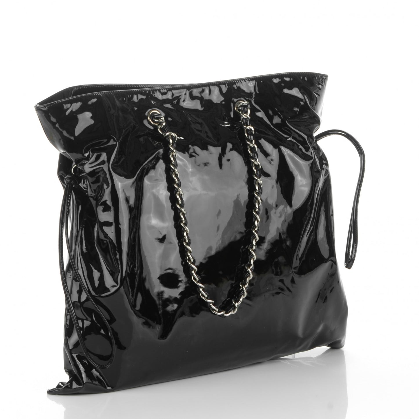 Patent Bonbons Shopper Tote Black
