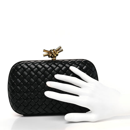 Bottega Veneta Nappa Intrecciato Knot Clutch Black 2 of 8
