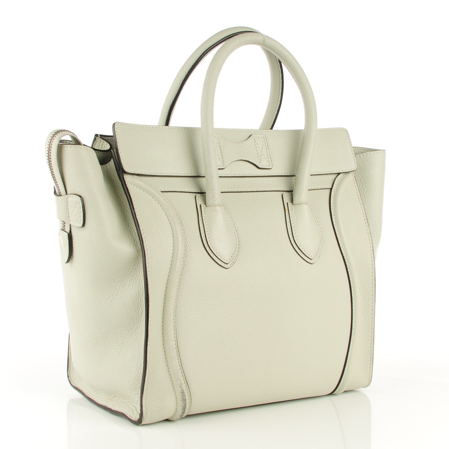 Celine Drummed Calfskin Mini Luggage Lune 3 of 8