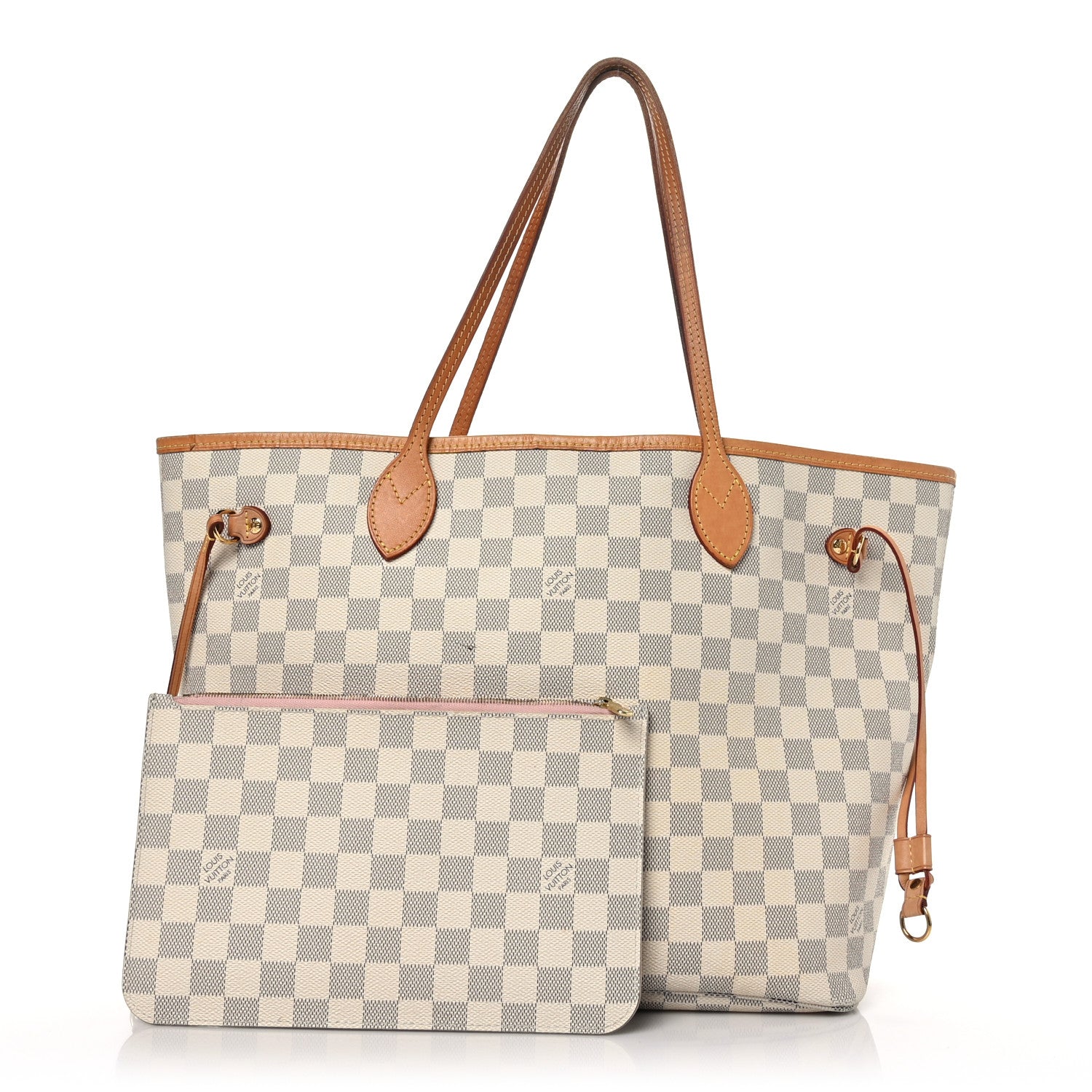 Louis Vuitton Damier Azur Neo Neverfull MM Rose Ballerine 1 of 10