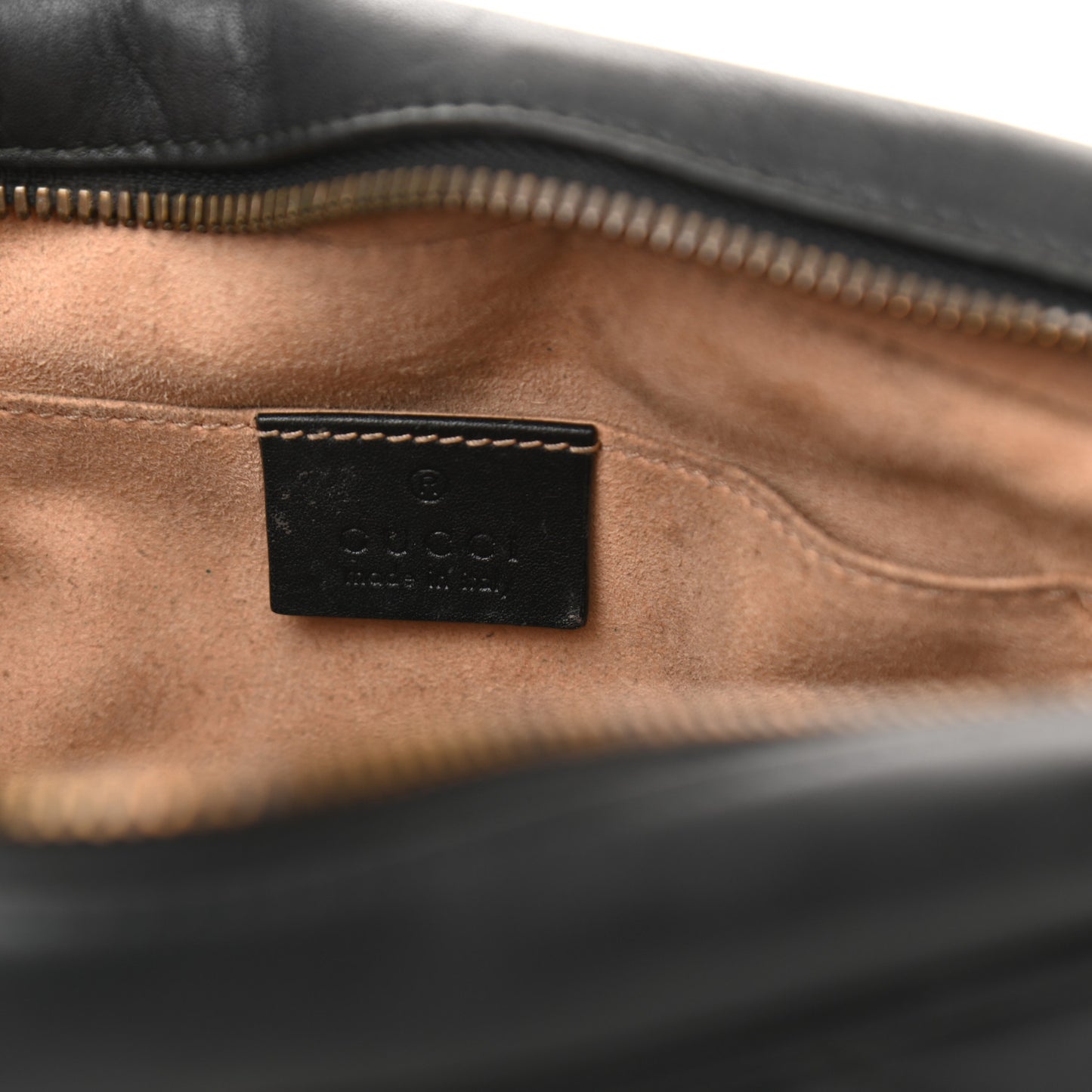 Calfskin Matelasse Small GG Marmont Chain Shoulder Bag Black