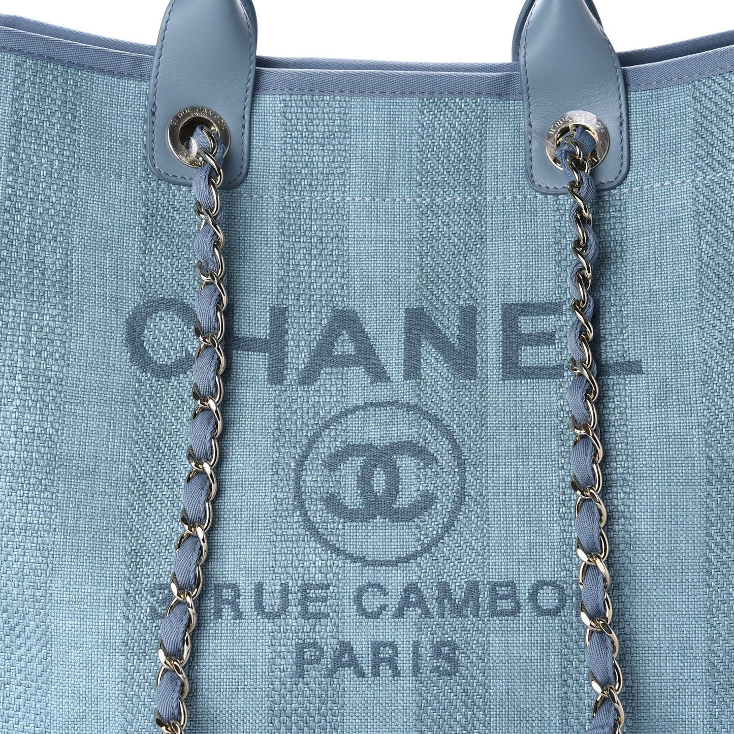 Mixed Fibers Striped Medium Deauville Tote Blue