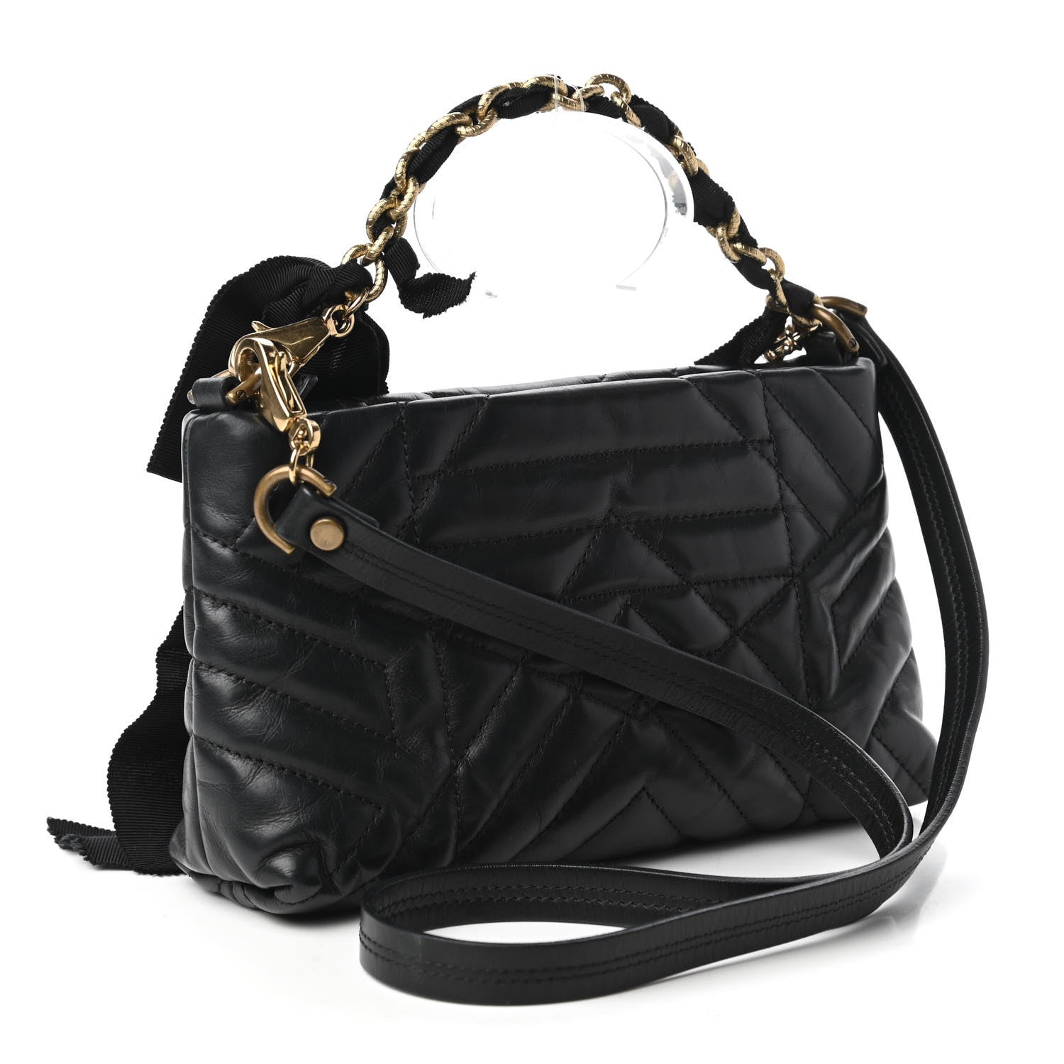 Lanvin Lambskin Quilted Small Happy Shoulder Bag Black 3 of 9