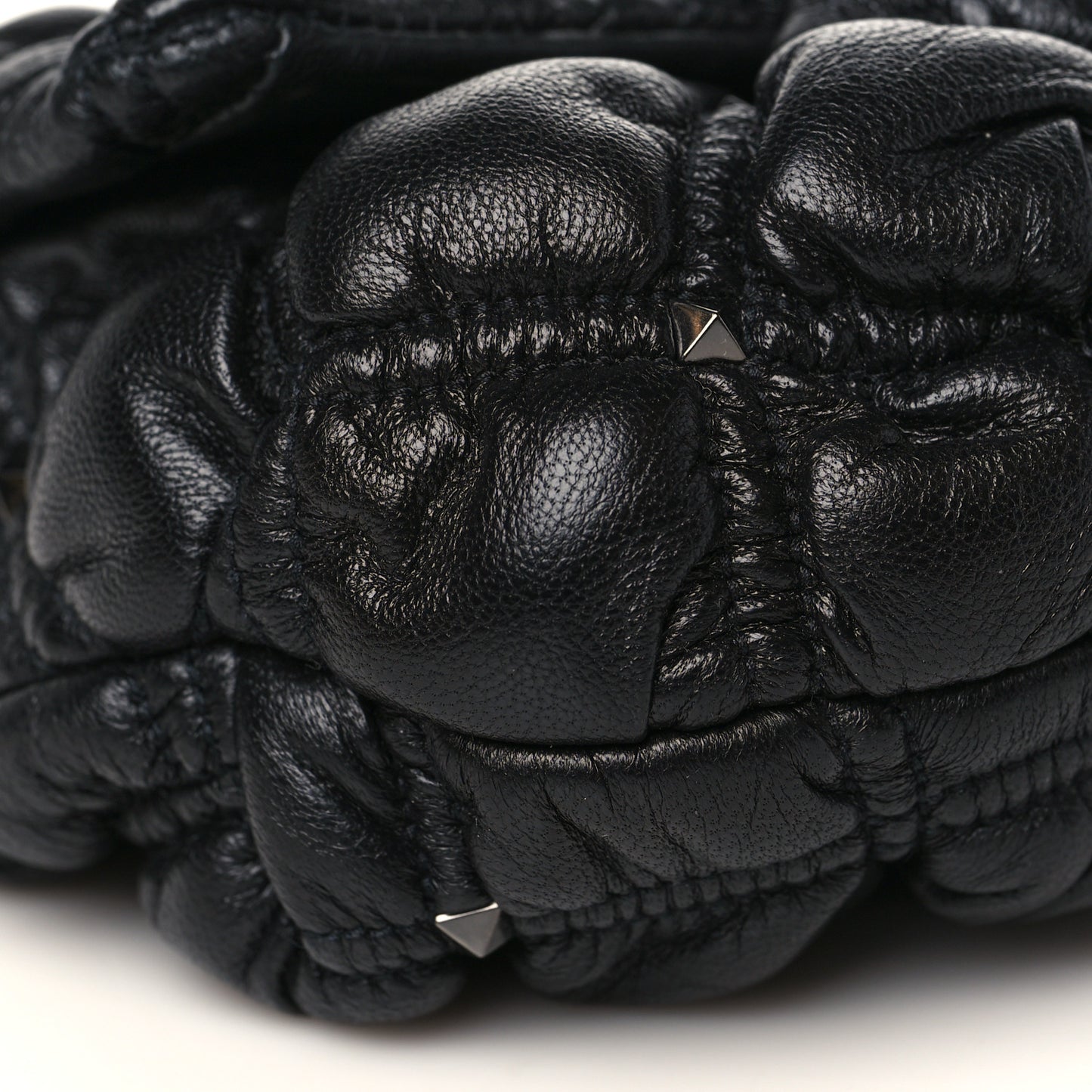 Nappa Small Spikeme Shoulder Bag Black