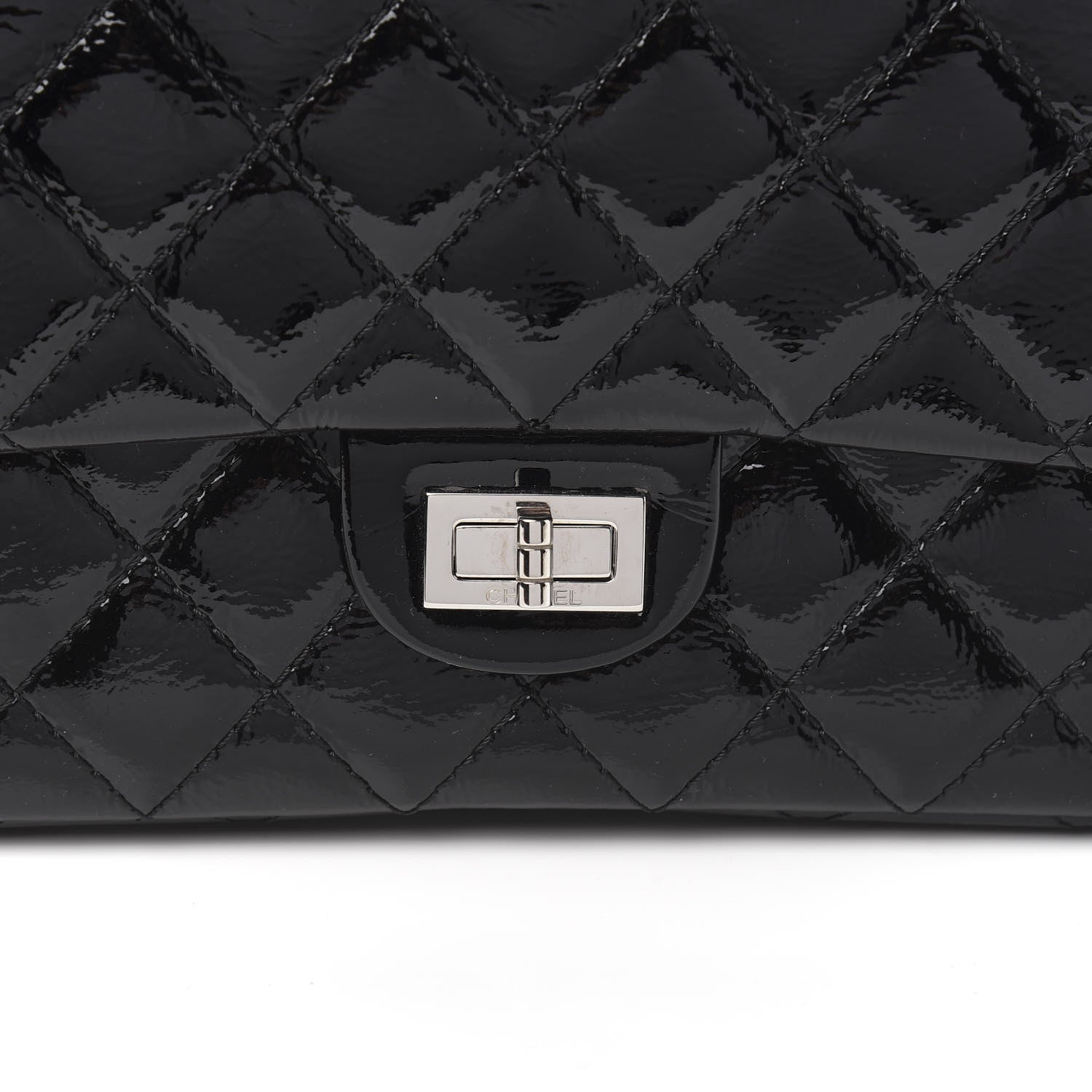Chanel Distressed Patent Quilted 2.55 Reissue 226 Flap Black 10 of 10